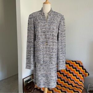 NWT St. John Tweed Jacket Blazer Skirt Wool Blend 2-piece Set